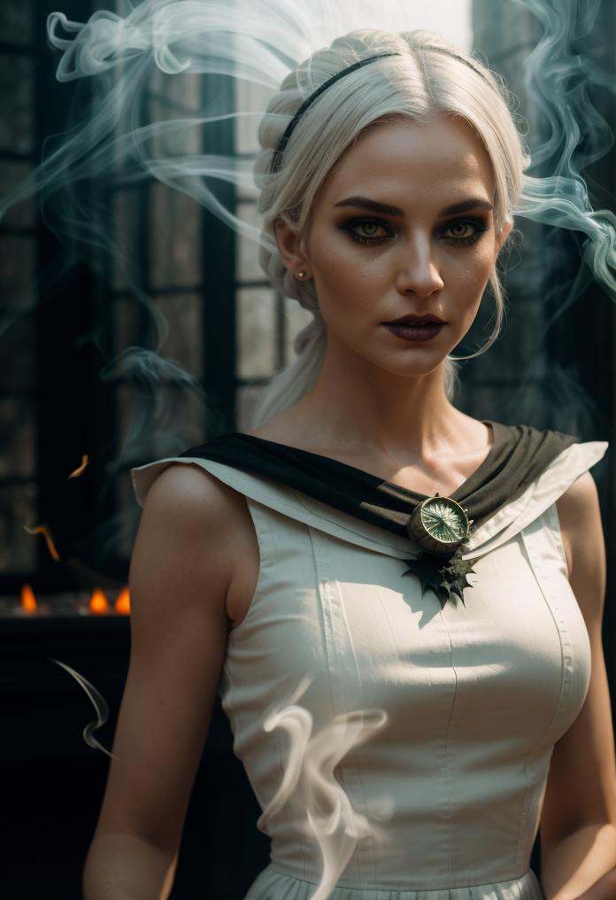 witch,  hair white,  Best quality on Tensor.Art