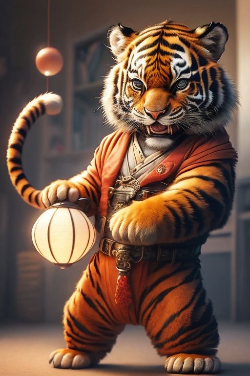absurdres,1boy,solo,*****,incredibly absurdres,reality,full_shot,<lora:tiger:1>,tiger