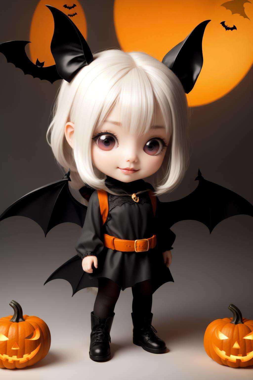 bat \(animal\),halloween,3D graphics,chibi,<lora:MIAOKA_WSJnangua_1.0-000002:0.8>,1girl,