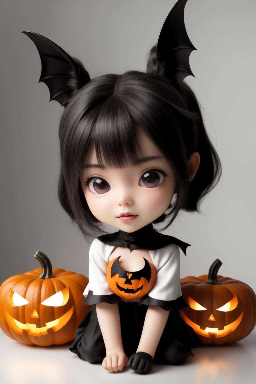 bat \(animal\),halloween,3D graphics,chibi,<lora:MIAOKA_WSJnangua_1.0-000002:0.8>,1girl,