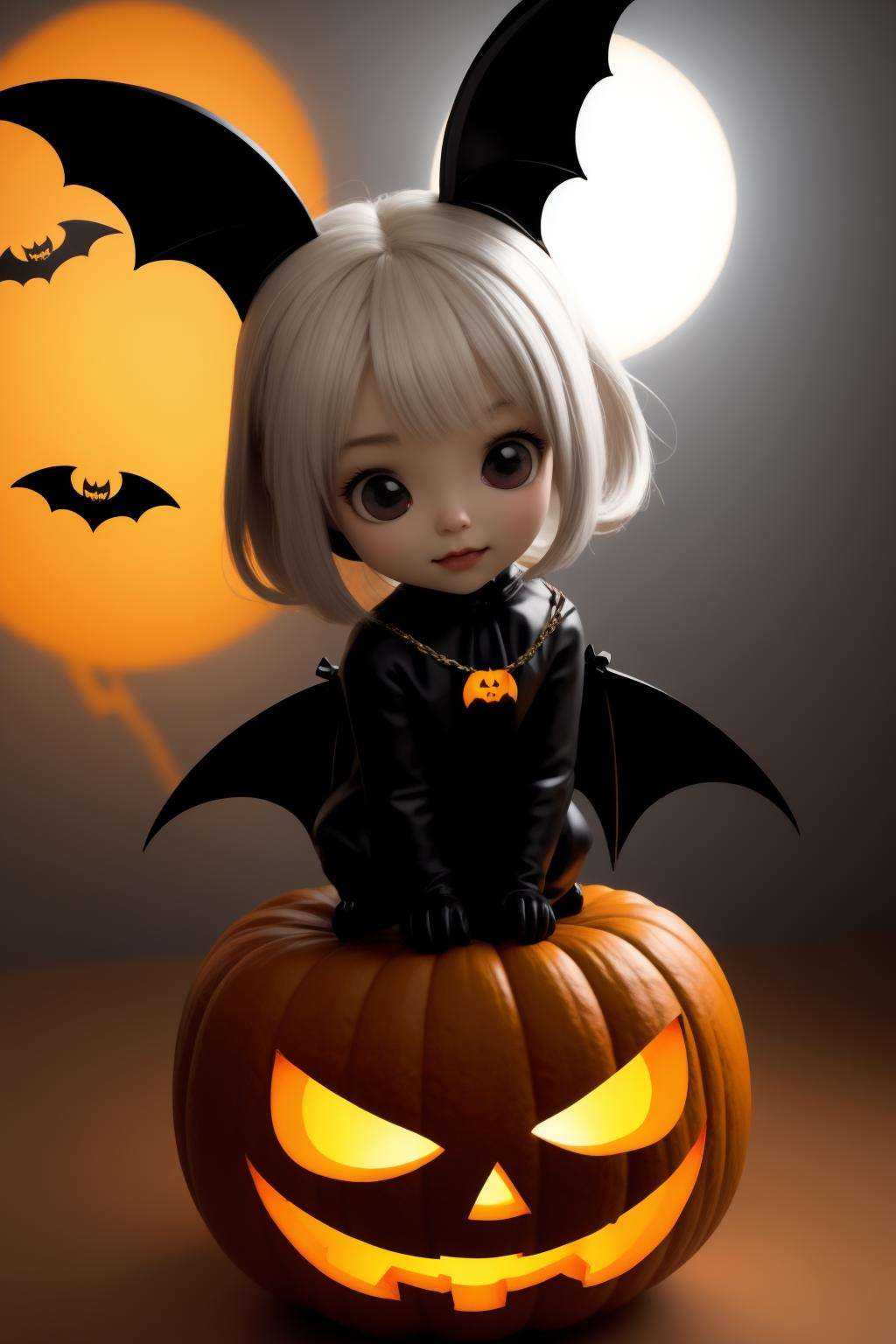 bat \(animal\),halloween,3D graphics,chibi,<lora:MIAOKA_WSJnangua_1.0-000002:0.8>,1girl,