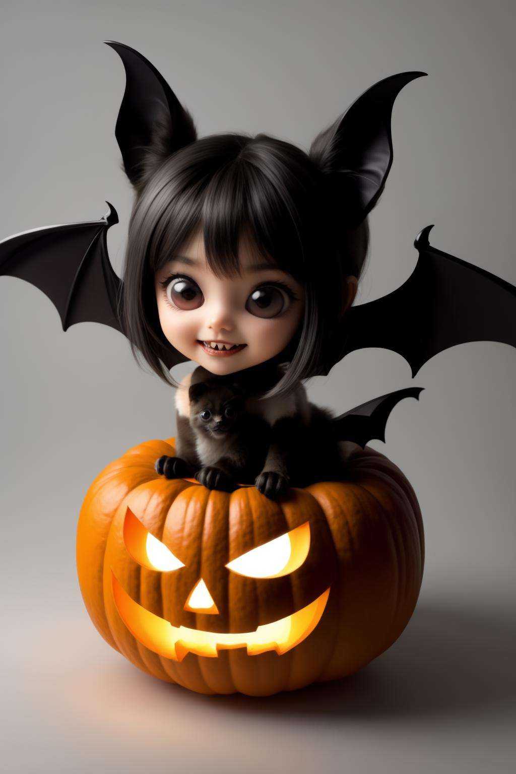 bat \(animal\),halloween,3D graphics,chibi,<lora:MIAOKA_WSJnangua_1.0-000002:0.8>,1girl,