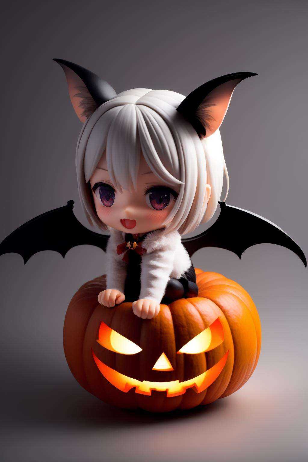 bat \(animal\),halloween,3D graphics,chibi,<lora:MIAOKA_WSJnangua_1.0-000002:0.8>,1girl,