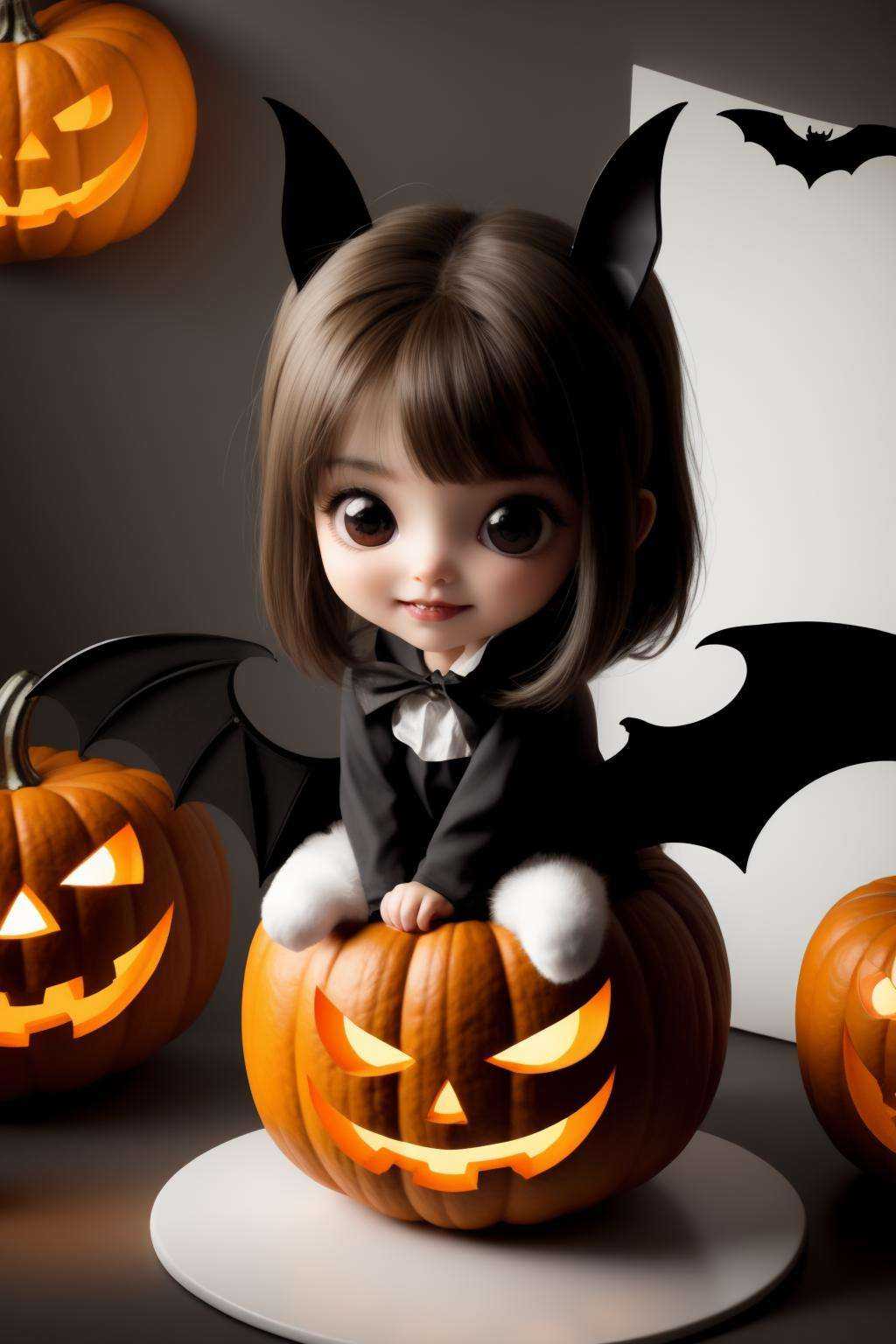 bat \(animal\),halloween,3D graphics,chibi,<lora:MIAOKA_WSJnangua_1.0-000002:0.8>,1girl,