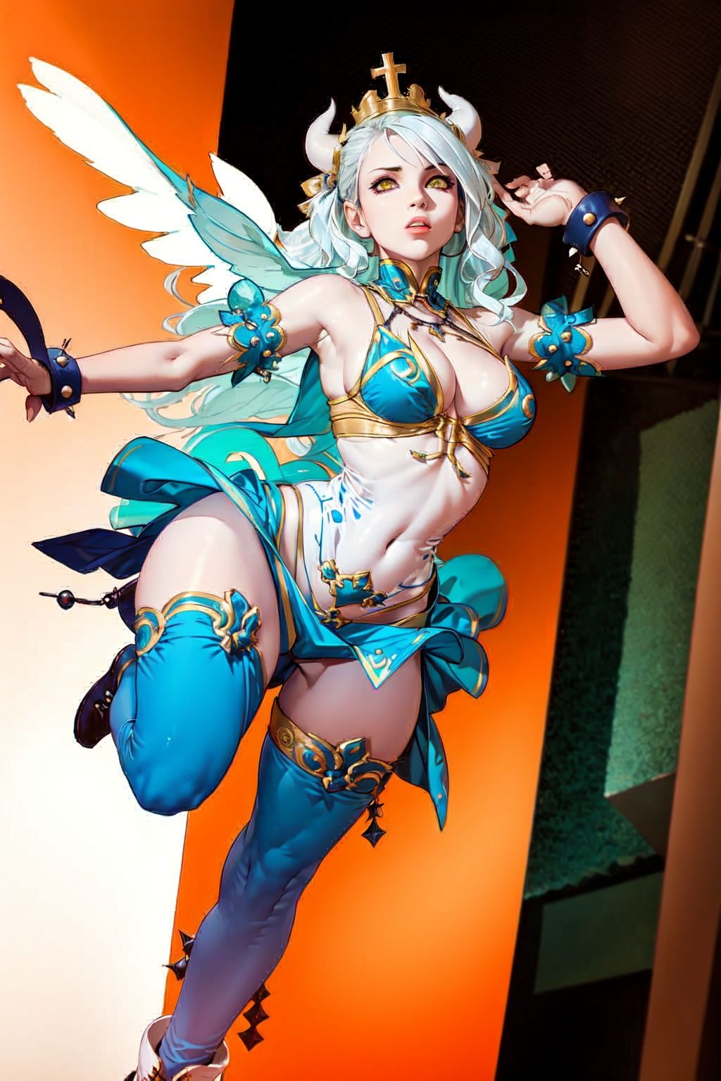 {masterpiece},  white hair,  yellow eyes on Tensor.Art