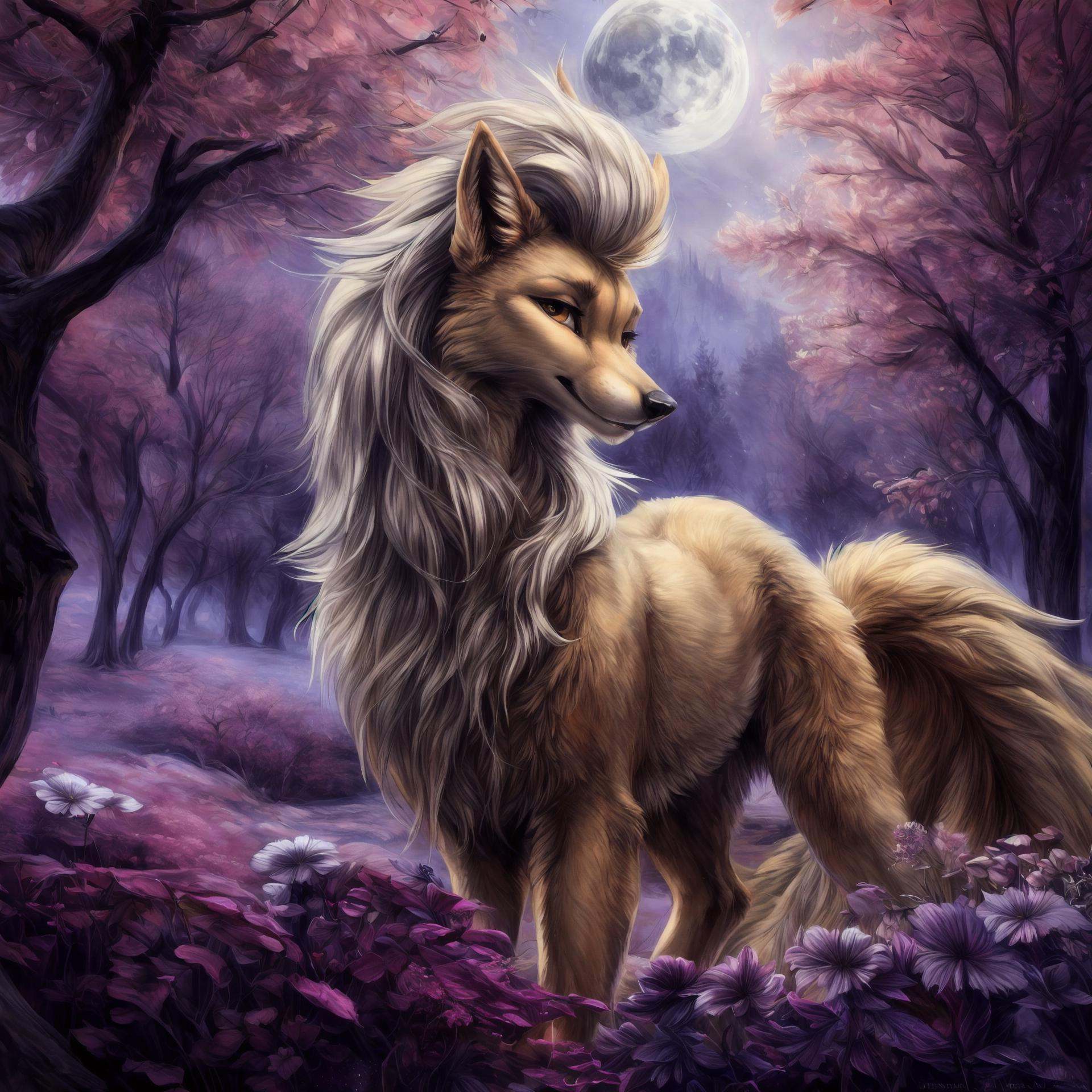 ((solo)) (feral,  ninetales),  female on Tensor.Art