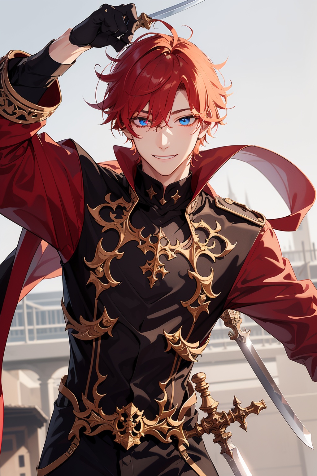 boy,  red_hair,  light_blue_eye on Tensor.Art