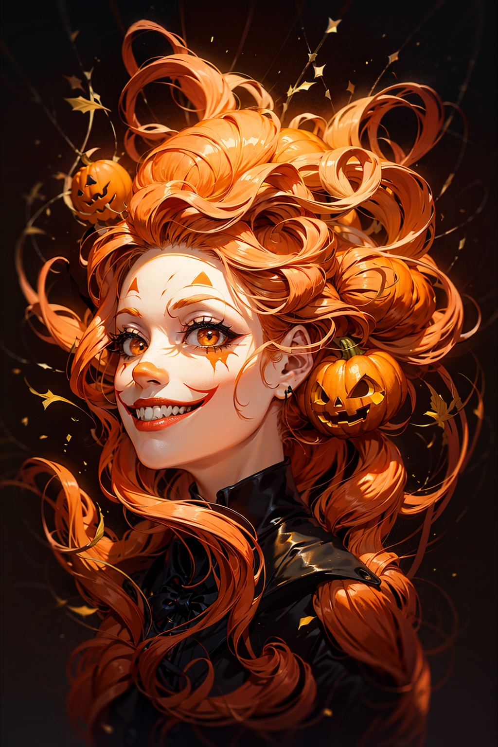 jack-o'-lantern,  clown,  pumpkin on Tensor.Art