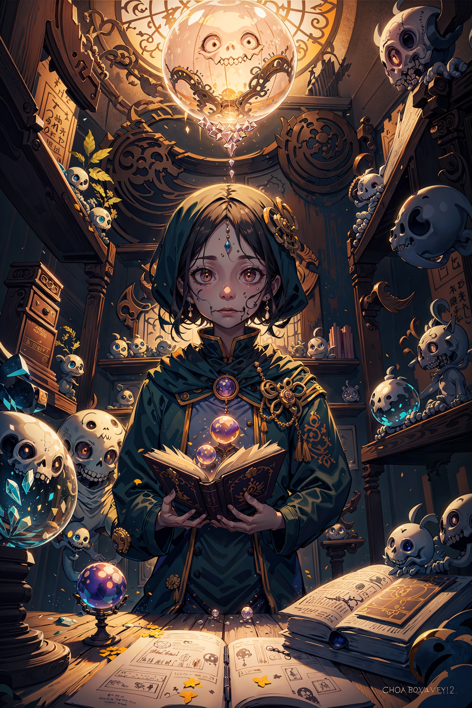 Masterpiece,  best quality,  a (ghoul) in a classroom in Transylvania on Tensor.Art