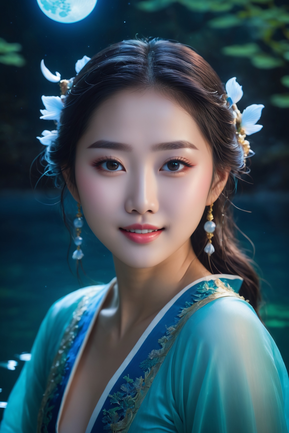 closed lips,  cute smile,  asian girl on Tensor.Art