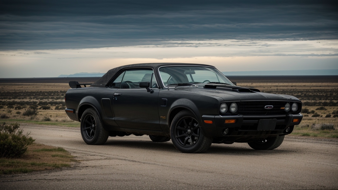 cinematic,  filmic image 4k,  8k with [George Miller's Mad Max style]. The image should be captured in a [wide-angle view]...