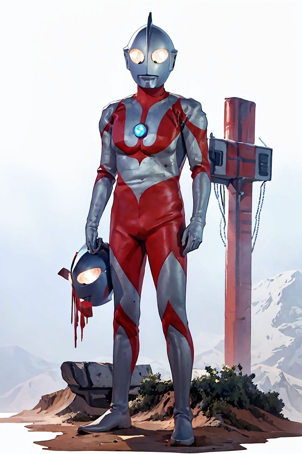 (masterpiece:1.3), (the best quality:1.2), (super fine illustrations:1.2), (Masterpiece), high quality, high detail,((white background:1.2)), looking at viewer, (SOLO:1.4),outline,,simple background,white bodysuit,white gloves,legwear,gloves,boots,logo,cover,mask,plugsuit,gem,bodysuit,red pattern on body,white tight-fitting,white footwear,helmet,leather suit,ultraman,latex