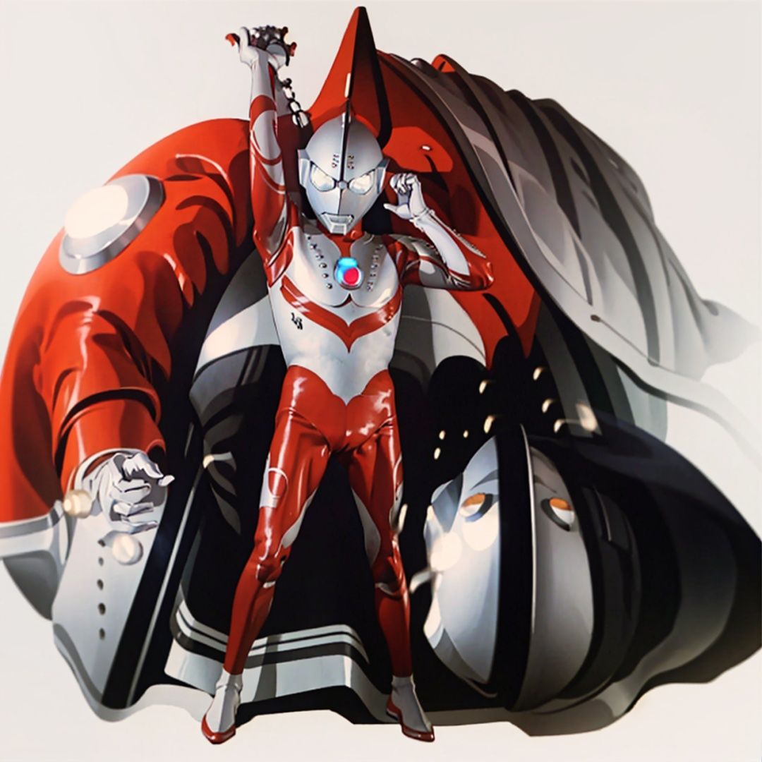 (masterpiece:1.3), (the best quality:1.2), (super fine illustrations:1.2), (Masterpiece), high quality, high detail,((white background:1.2)), looking at viewer, (SOLO:1.4),outline,,simple background,white bodysuit,white gloves,legwear,gloves,boots,logo,cover,mask,plugsuit,gem,bodysuit,red pattern on body,white tight-fitting,white footwear,helmet,leather suit,ultraman,latex