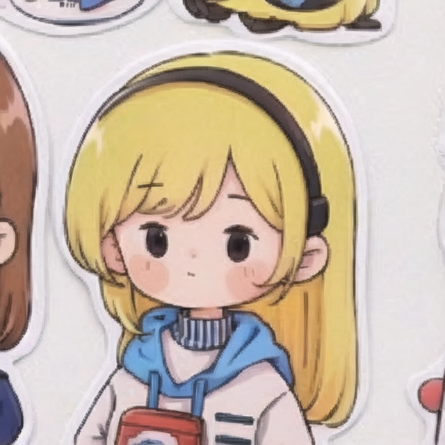girl,  rsticker,  white backgound on Tensor.Art