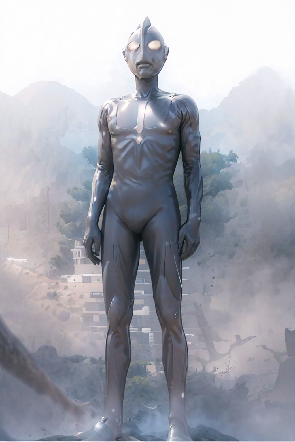 (masterpiece:1.3), (the best quality:1.2), (super fine illustrations:1.2), (Masterpiece), high quality, high detail,((white background:1.2)), looking at viewer, (SOLO:1.4),outline,,simple background,white bodysuit,silver bodysuit,silver gloves,legwear,gloves,boots,logo,cover,mask,plugsuit,bodysuit,grey pattern on body,silver tight-fitting,silver footwear,helmet,leather suit,ultraman,latex,