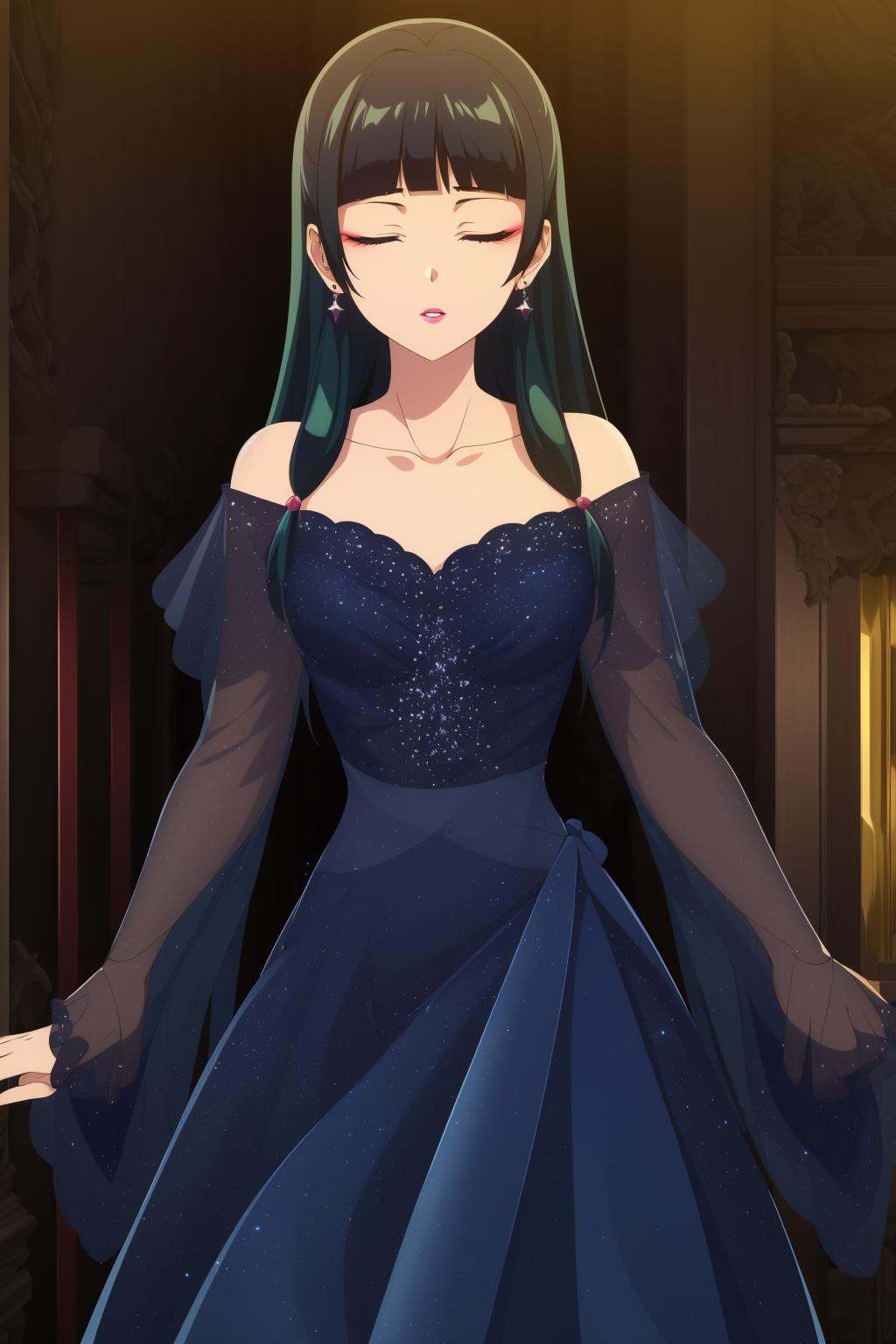 maomao,  1girl,  blunt bangs on Tensor.Art