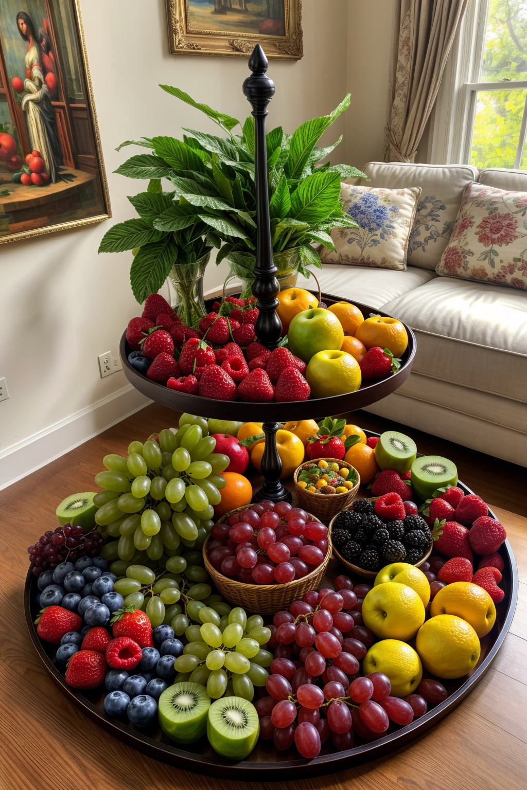 ((masterpiece)),  (best quality),  tray with many fruits on Tensor.Art