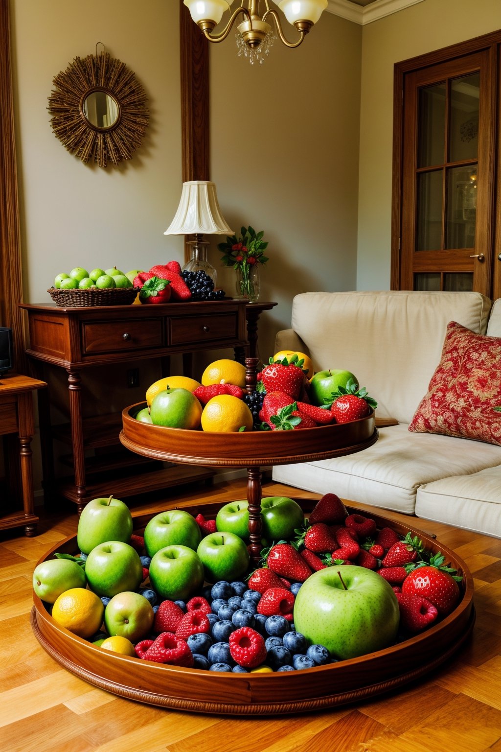 ((masterpiece)),  (best quality),  tray with many fruits on Tensor.Art
