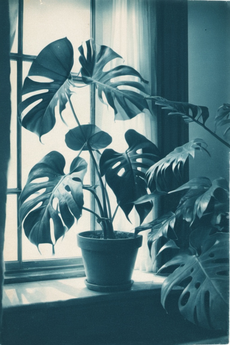 monstera plant by a window,  absurd res,  cyanotime on Tensor.Art