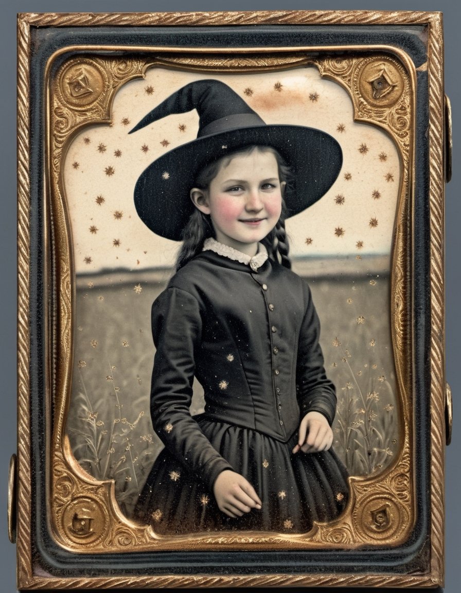 cute young witch in a field of tiny fireflies,  highly detailed,  happy on Tensor.Art