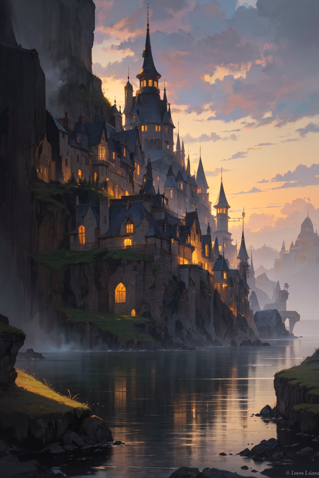best quality,  fantasy,  excellent oil painting of a The Island of Dreams: A place where all your deepest desires come tru...