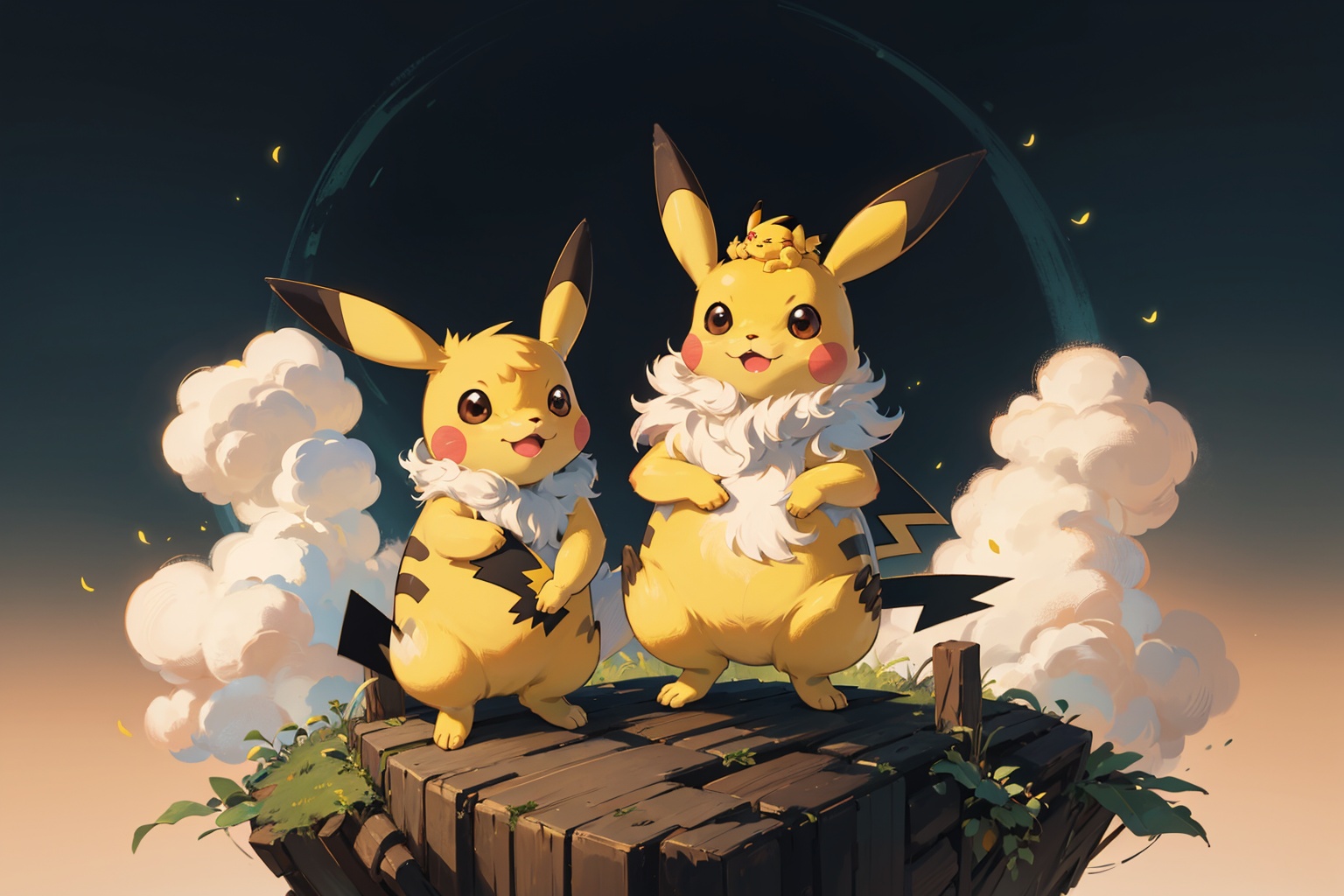 A pikachu,  masterpiece,  {{{best quality}}} on Tensor.Art