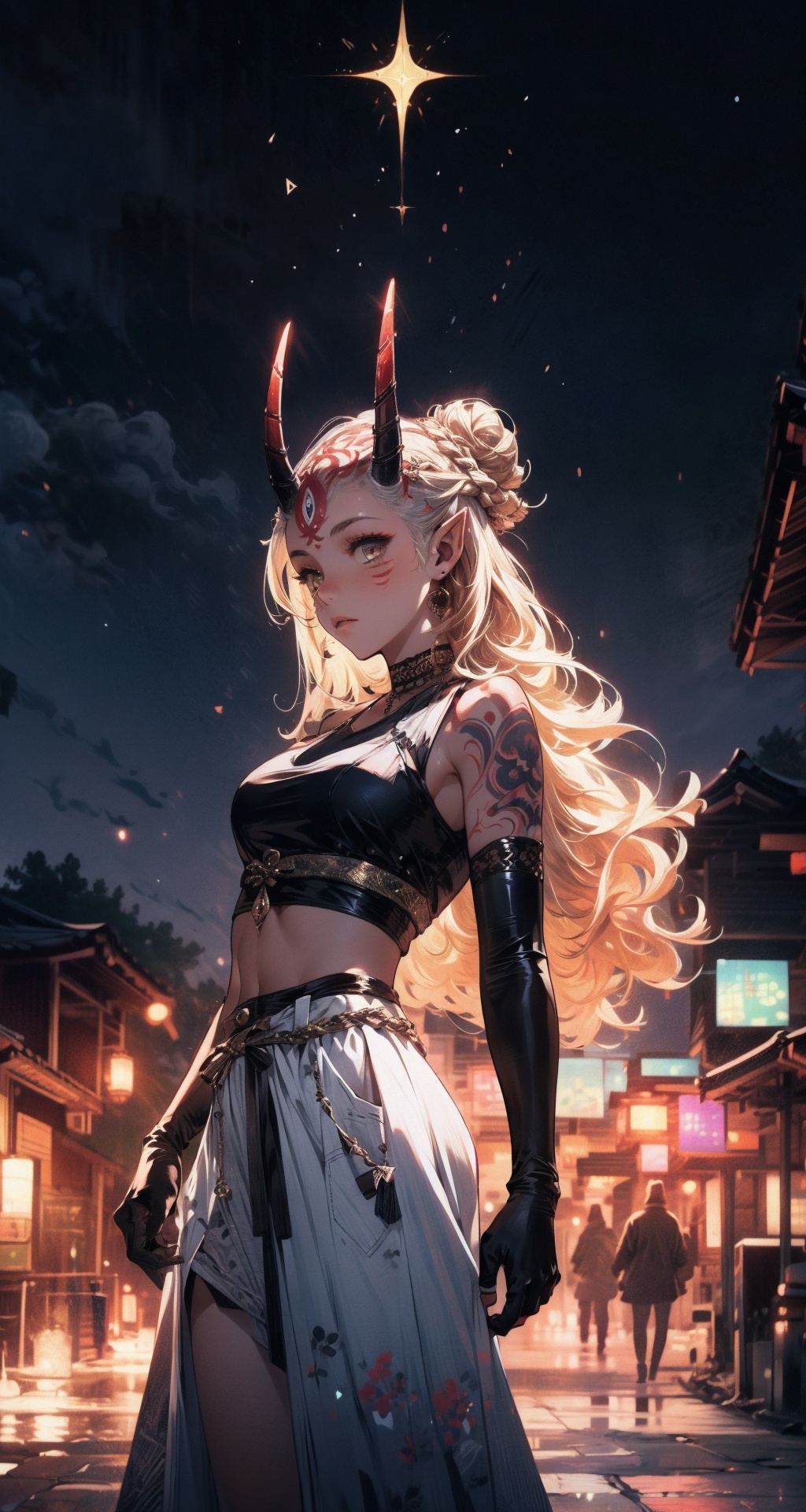 masterpiece,  1girl,  ibaraki_douji on Tensor.Art
