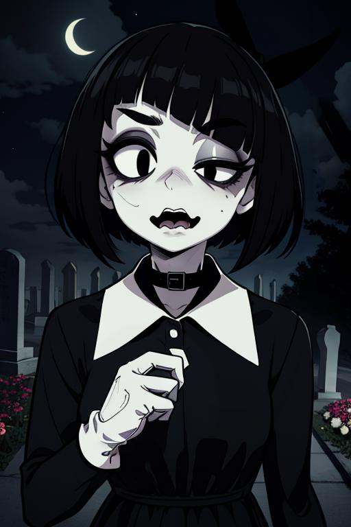 Susie,  short hair,  bags under eyes on Tensor.Art
