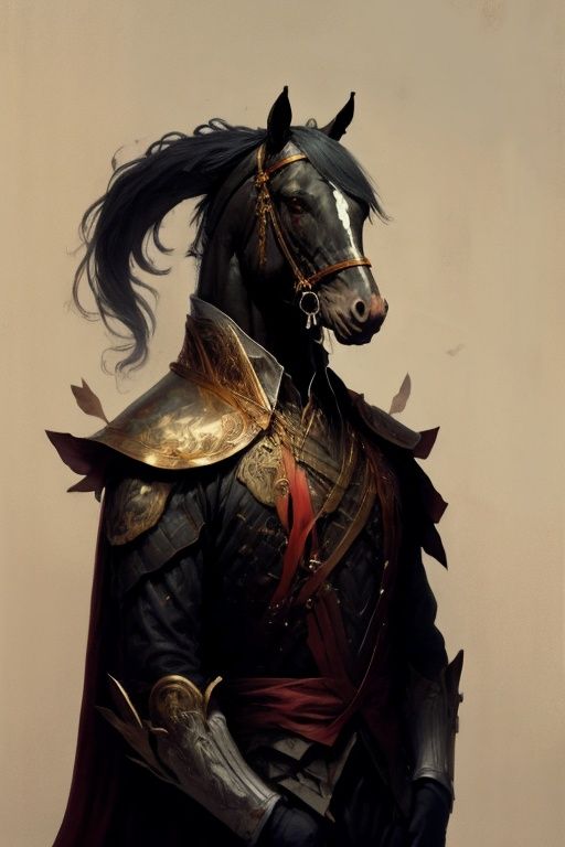 absurdres,1boy,solo,*****,incredibly absurdres,reality,<lora:horse:1>,horse,armor,bust,