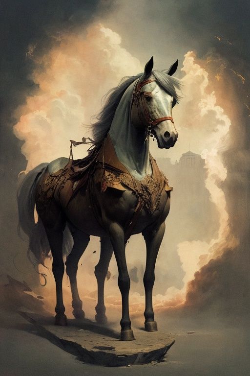 absurdres,solo,*****,incredibly absurdres,reality,<lora:horse:0.9>,horse,armor,no reins,no lasso,bust,