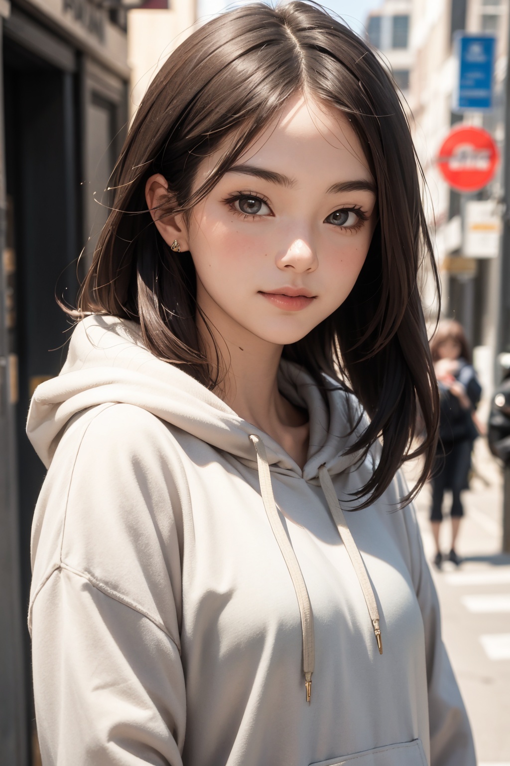 (masterpiece),  1girl,  brown hair on Tensor.Art