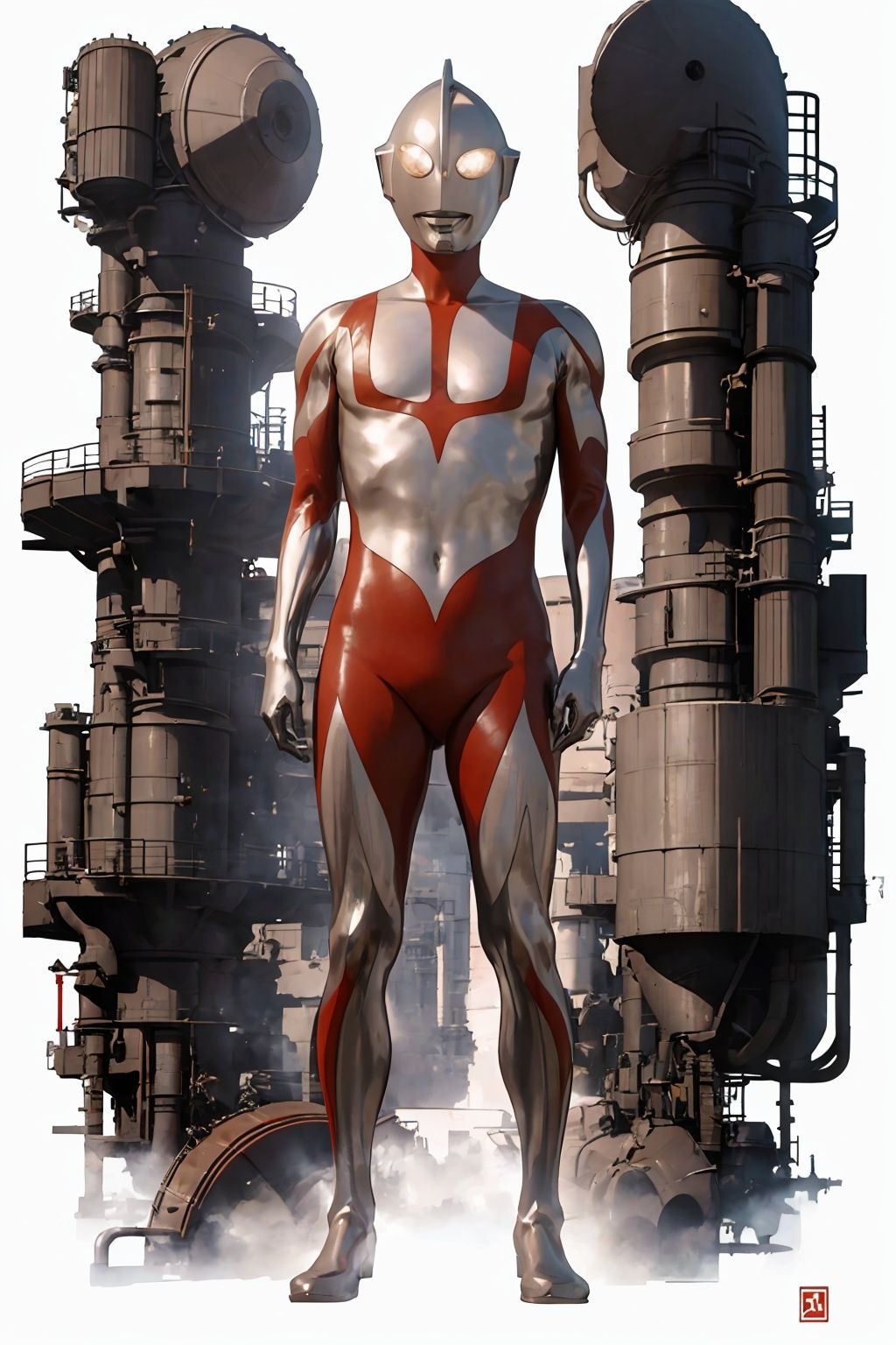 (masterpiece:1.3), (the best quality:1.2), (super fine illustrations:1.2), (Masterpiece), high quality, high detail,((white background:1.2)), looking at viewer, (SOLO:1.4),outline,,simple background,white bodysuit,white gloves,legwear,gloves,boots,logo,cover,mask,plugsuit,bodysuit,red pattern on body,white tight-fitting,white footwear,helmet,leather suit,ultraman,latex