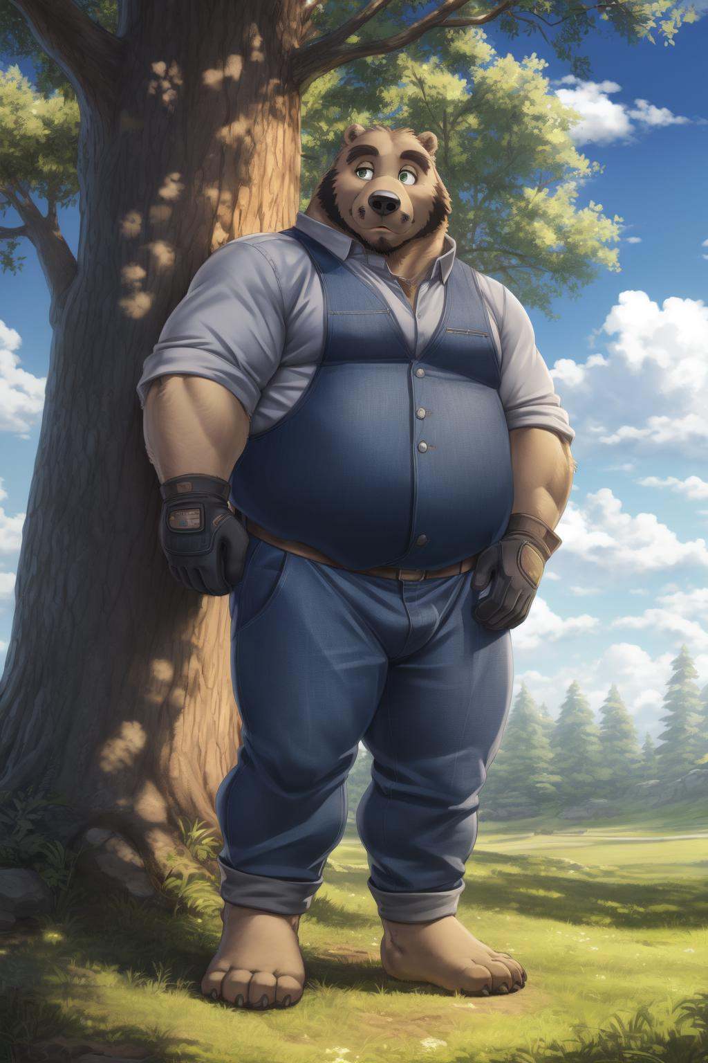 tomsan,  male focus,  bear on Tensor.Art