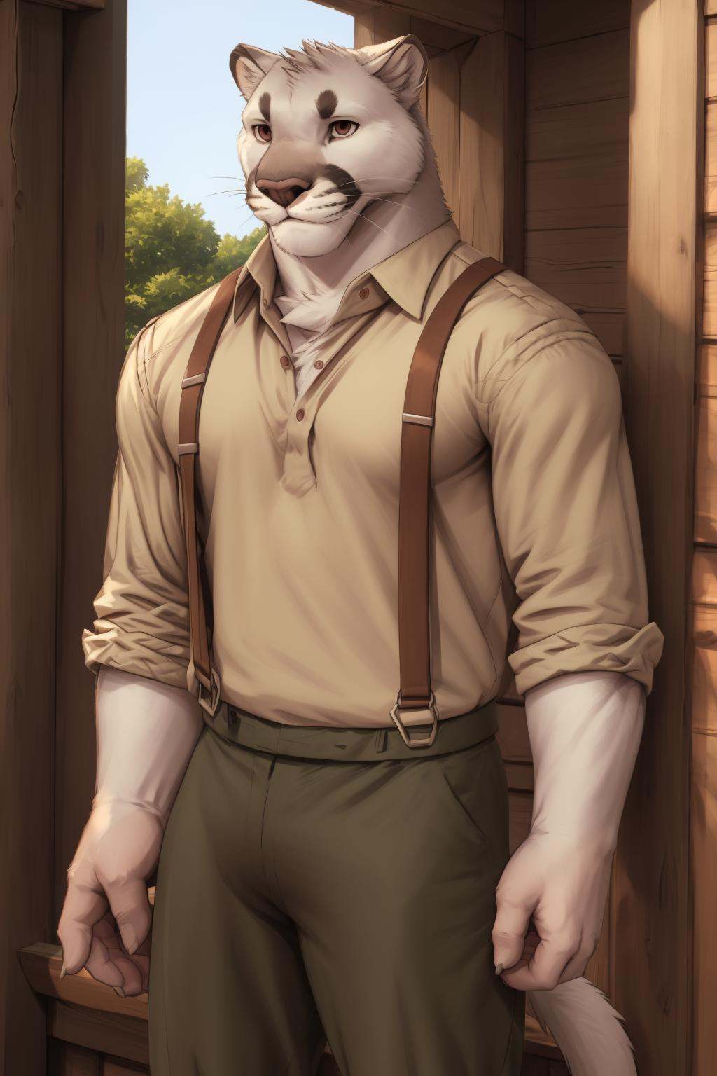 sam ayers,  bara,  red eyes on Tensor.Art
