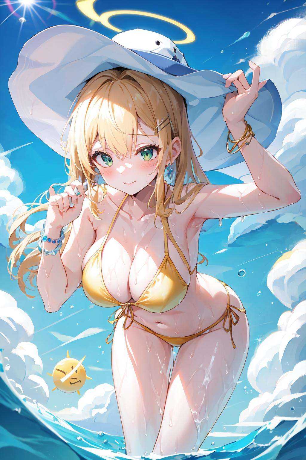-galgame style,  1girl,  breasts on Tensor.Art