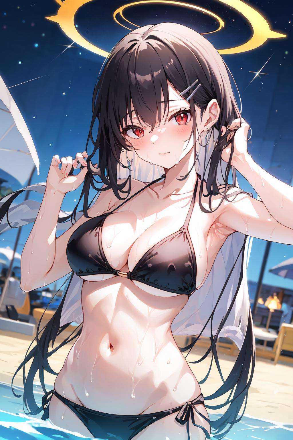 -galgame style,  1girl,  breasts on Tensor.Art