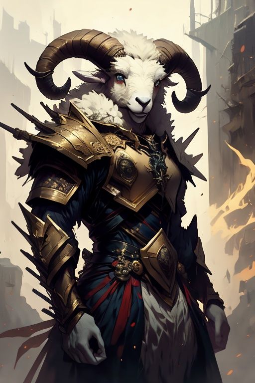 absurdres,1boy,solo,*****,incredibly absurdres,reality,full_shot,armor,<lora:sheep:1>,sheep,