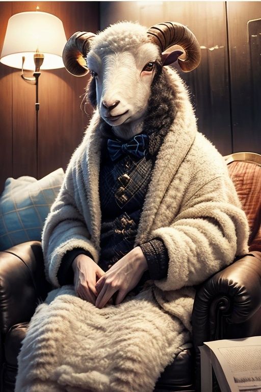 absurdres,1boy,solo,*****,incredibly absurdres,reality,full_shot,<lora:sheep:1>,sheep,loungewear,