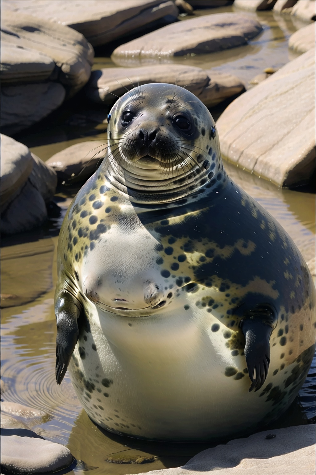 round animal,  seal,  cute on Tensor.Art