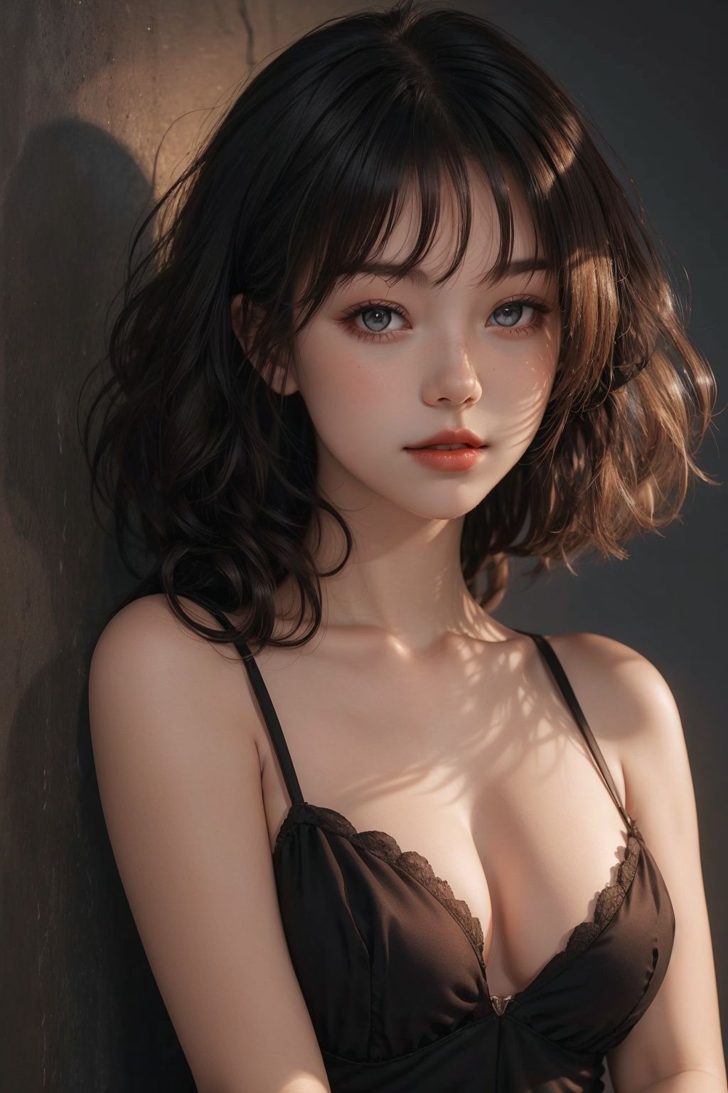 1girl,  smirk,  curly hair on Tensor.Art