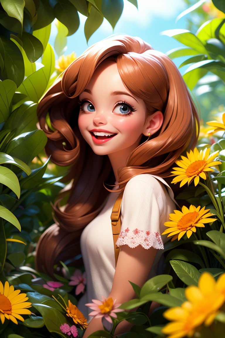 (playful,  cartoon,  girl on Tensor.Art