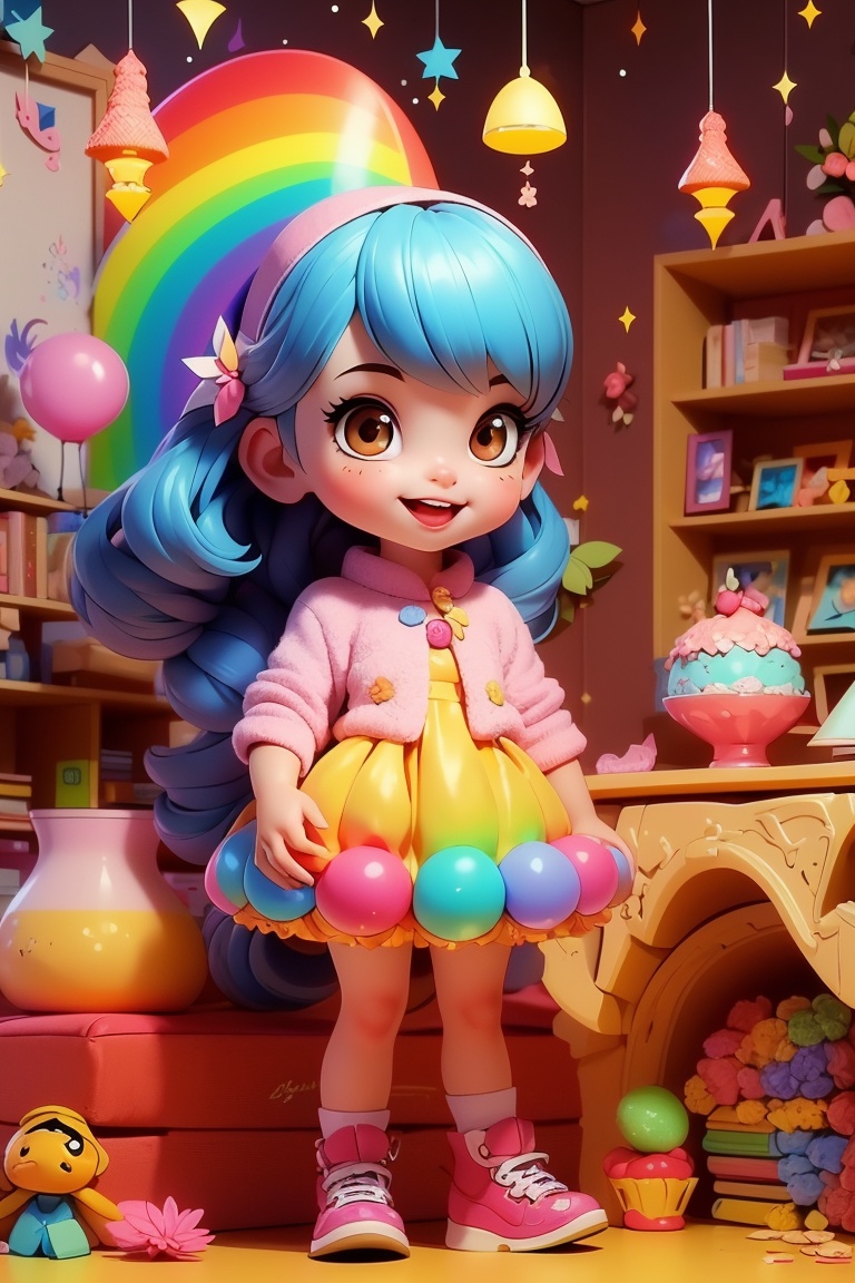 Meet Lily,  a cheerful little girl with a vibrant personality and a unique twist – her hair shimmers in all the colors of...