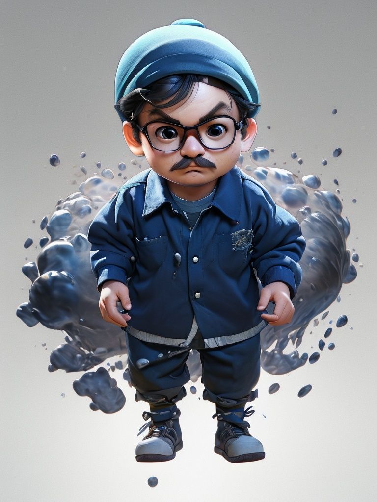 paopaomate,<lora:paopaomate11:0.8>,masterpiece, best quality, 8K, collared shirt, official art, ultra high res, 1boy, old man, fat man, food, mustache, v-shaped eyebrows, male focus, thick eyebrows, solo, black-framed eyewear, hat, shoes, holding, shirt, standing, glasses, red headwear, facial hair, short sleeves, full body, looking at viewer, holding food, employee uniform, black eyes, red shirt, simple background, grey background, socks, uniform, shorts