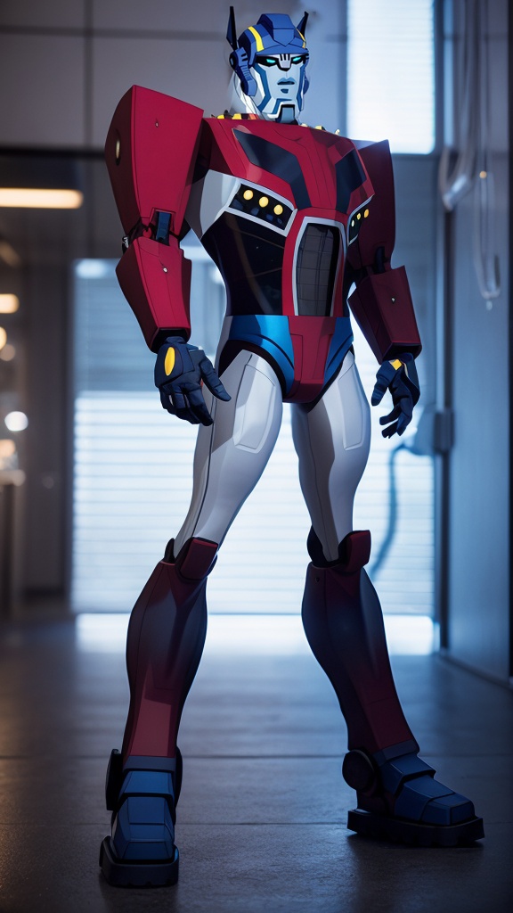 black blue an red armor suit,  blue legs,  blue hands on Tensor.Art