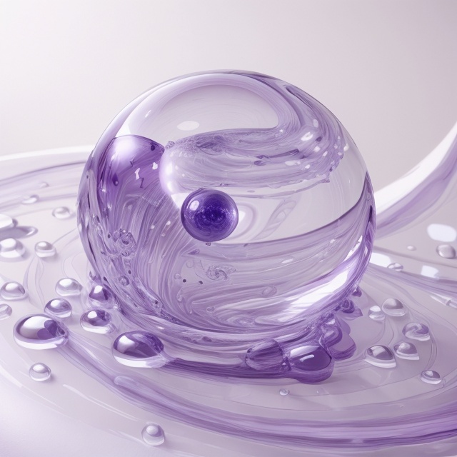 Composition, c4d rendering,
High saturation, cg rendering, purple transparent sphere, technical ingredients