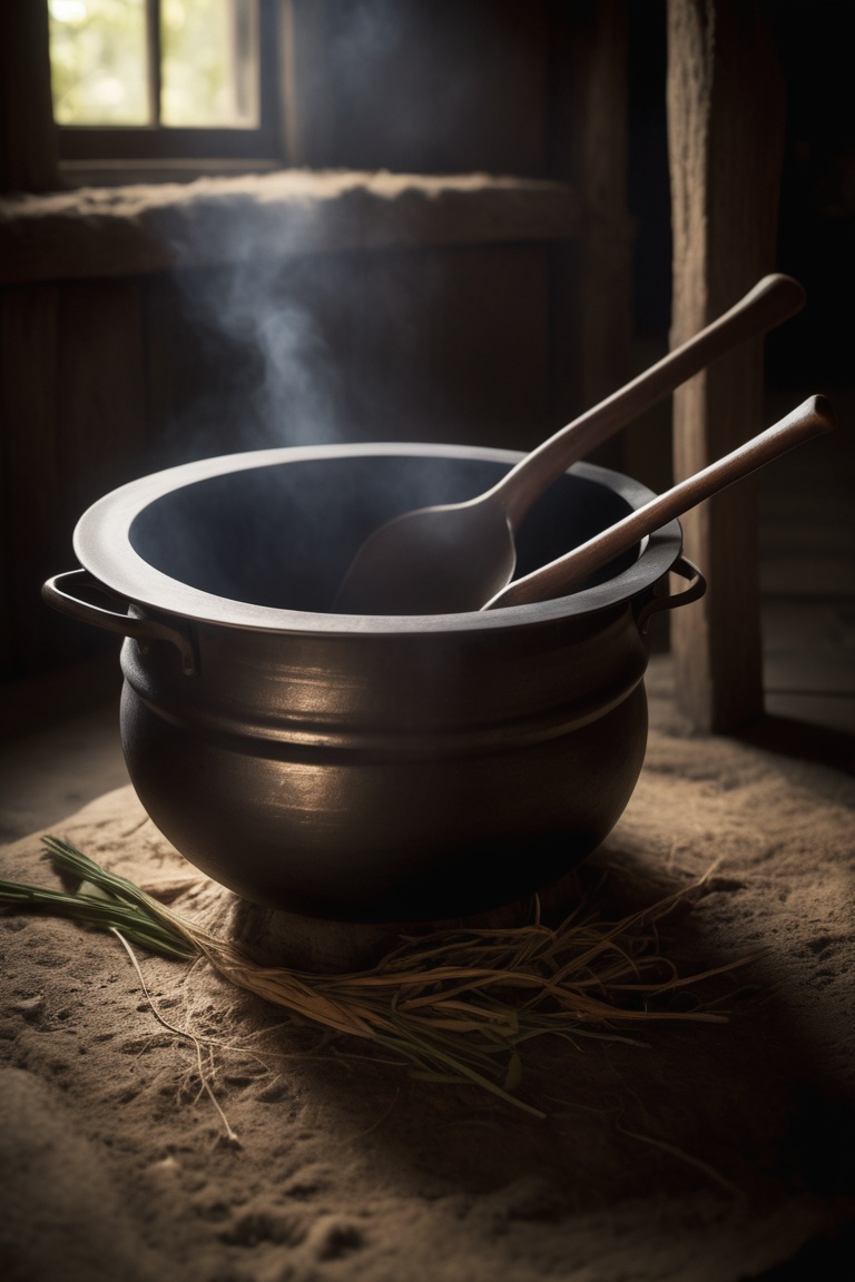 detailed,  Evil Mennonite ladle,  in a Fairy-Tale setting on Tensor.Art