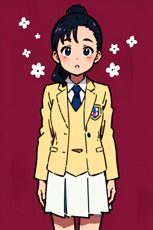 arafed asian woman in a school uniform posing for a picture,  japanese girl school uniform,  a hyperrealistic schoolgirl o...