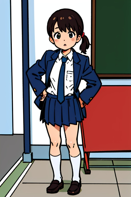 arafed asian woman in a school uniform posing for a picture,  japanese girl school uniform,  a hyperrealistic schoolgirl o...