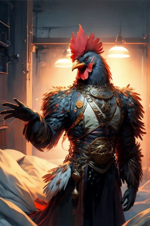 absurdres,1boy,solo,*****,incredibly absurdres,reality,<lora:chicken:1>,chicken,upper_body,