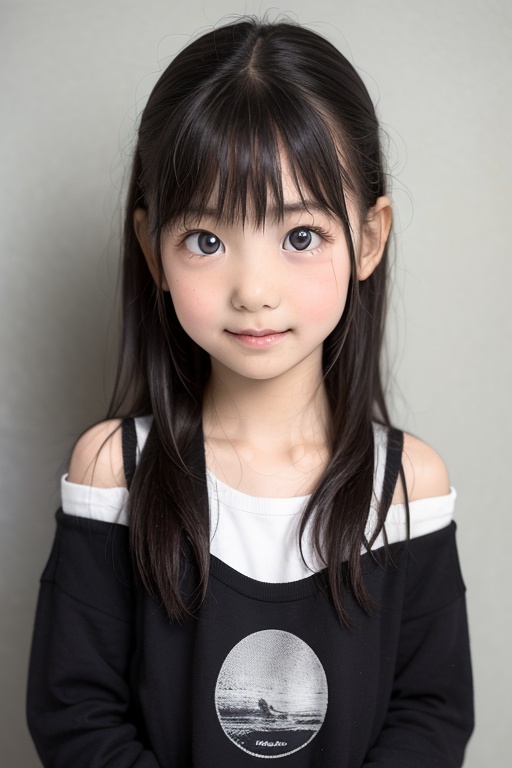 Generate a masterpiece of a beautiful 6-year-old Japanese girl in a kindergarten. It's a full-body portrait,  with her sta...